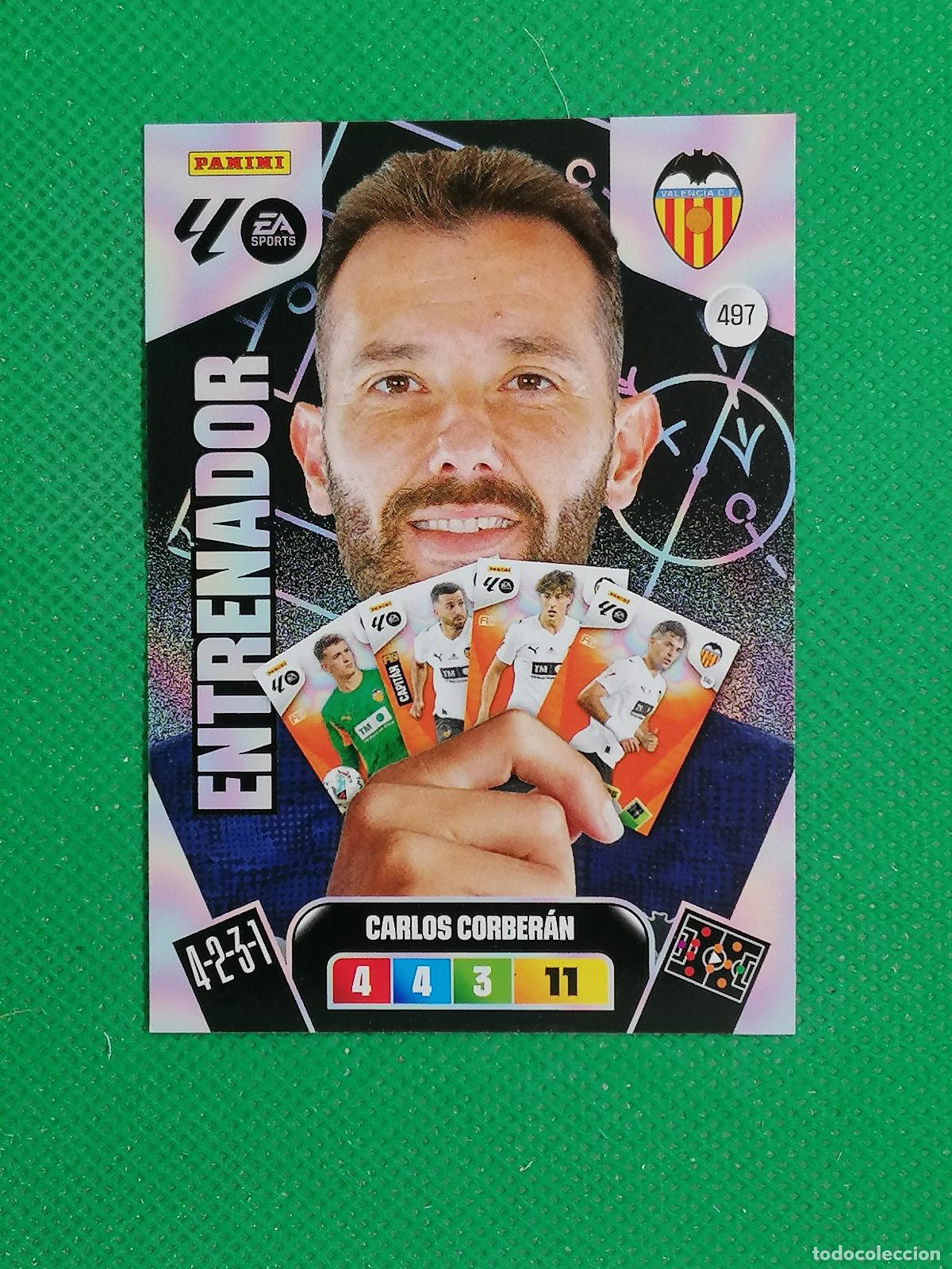 Football Stickers: 497 CARLOS CORBERAN VALENCIA ENTRENADOR ⚽ LIGA ADRENALYN XL 2025 2026 25 26 ⚽