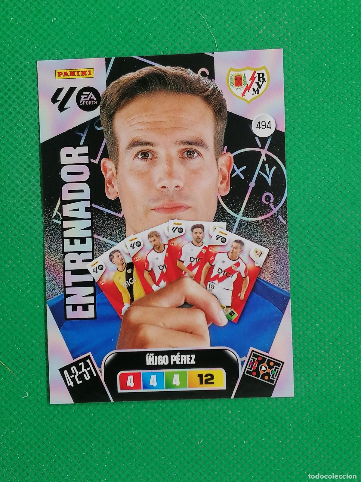 Football Stickers: 494 I&Ntilde;IGO PEREZ RAYO VALLECANO ENTRENADOR ⚽ LIGA ADRENALYN XL 2025 2026 25 26 ⚽