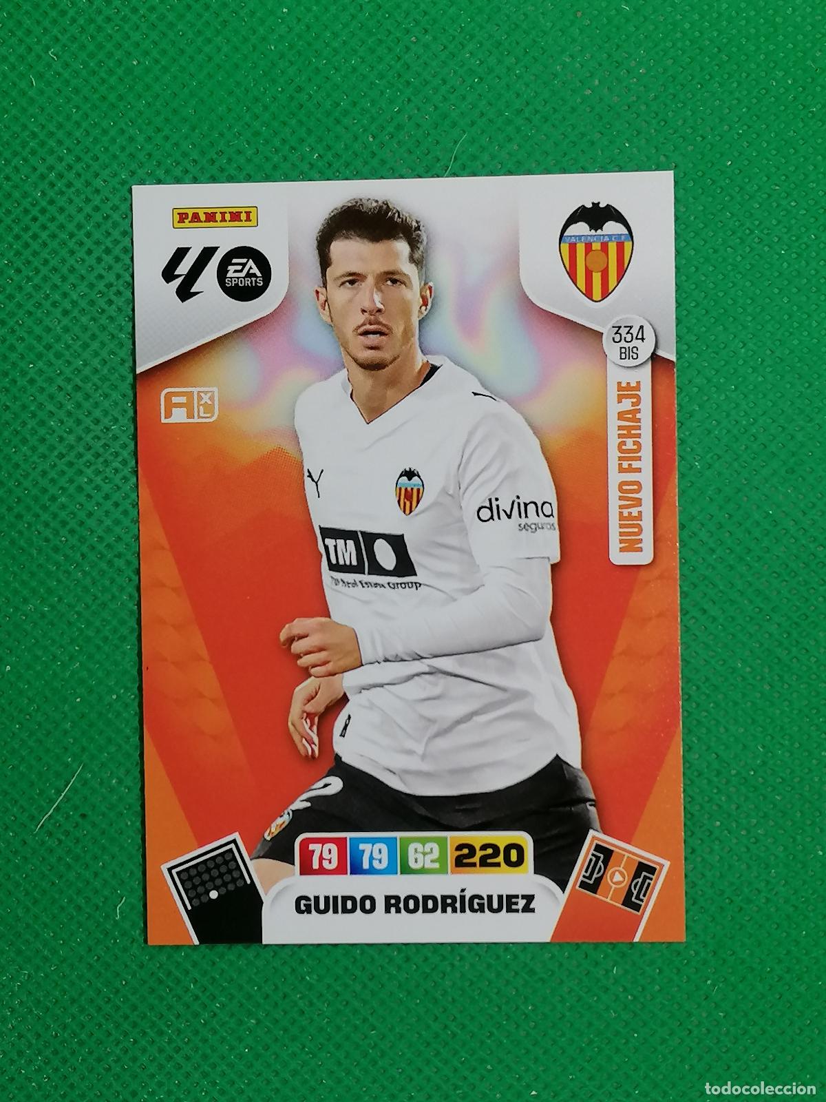 Cromos de F&uacute;tbol: 334BIS 334 BIS GUIDO RODRIGUEZ VALENCIA NUEVO FICHAJE ⚽ LIGA ADRENALYN XL 2025 2026 25 26 ⚽