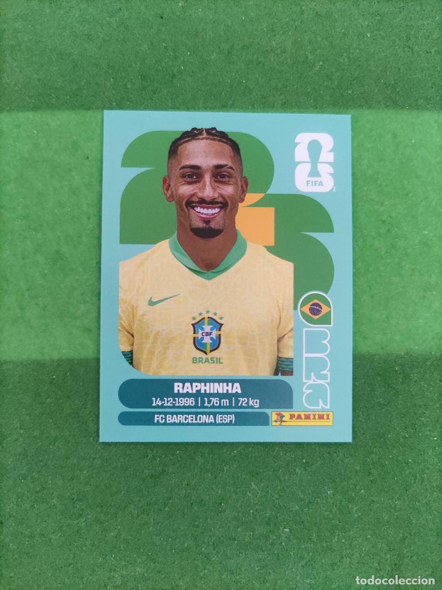 Cromos de F&uacute;tbol: Raphinha Brasil BRA 19 Sticker Mundial 2026 FIFA World Cup / Sin pegar