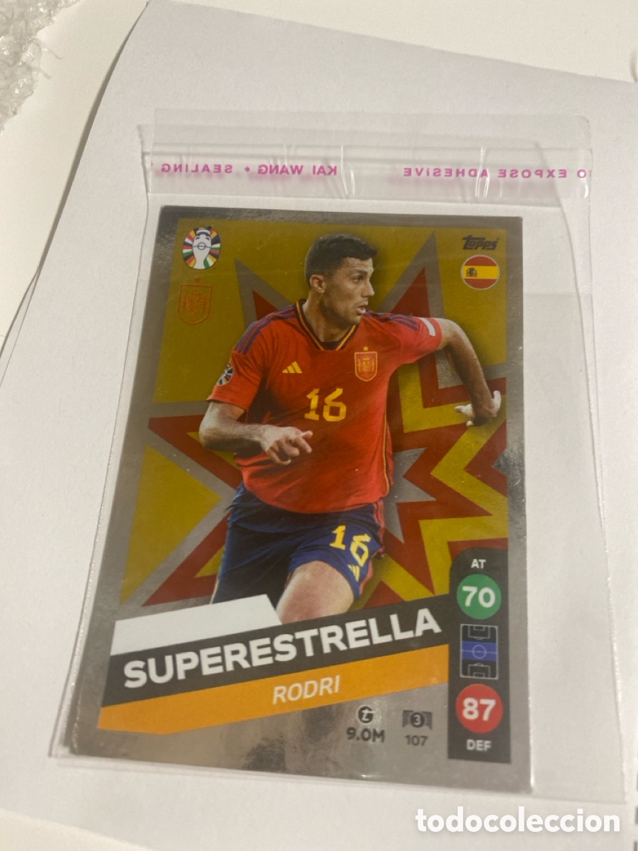 Cromos de F&uacute;tbol: Rodri Superestrella Espa&ntilde;a Euro24