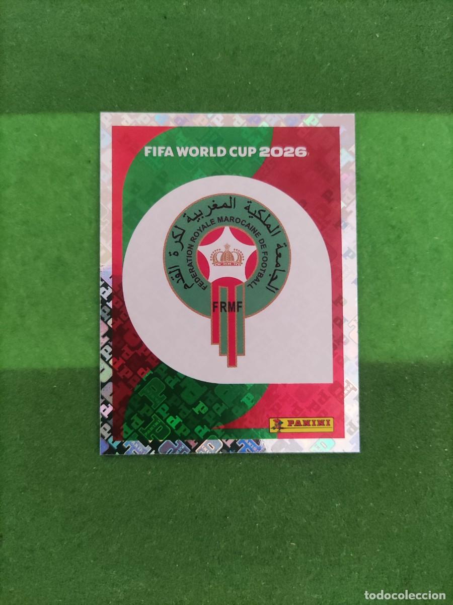 Cromos de F&uacute;tbol: Escudo Marruecos MAR 1 Sticker Mundial 2026 FIFA World Cup / Sin pegar