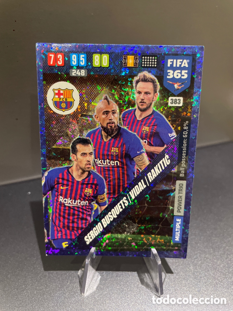 Fu&szlig;ball-Sticker: Busquets Vidal Rakitic 383 Power Trio Panini Adrenalyn 2019-20 FC Barcelona
