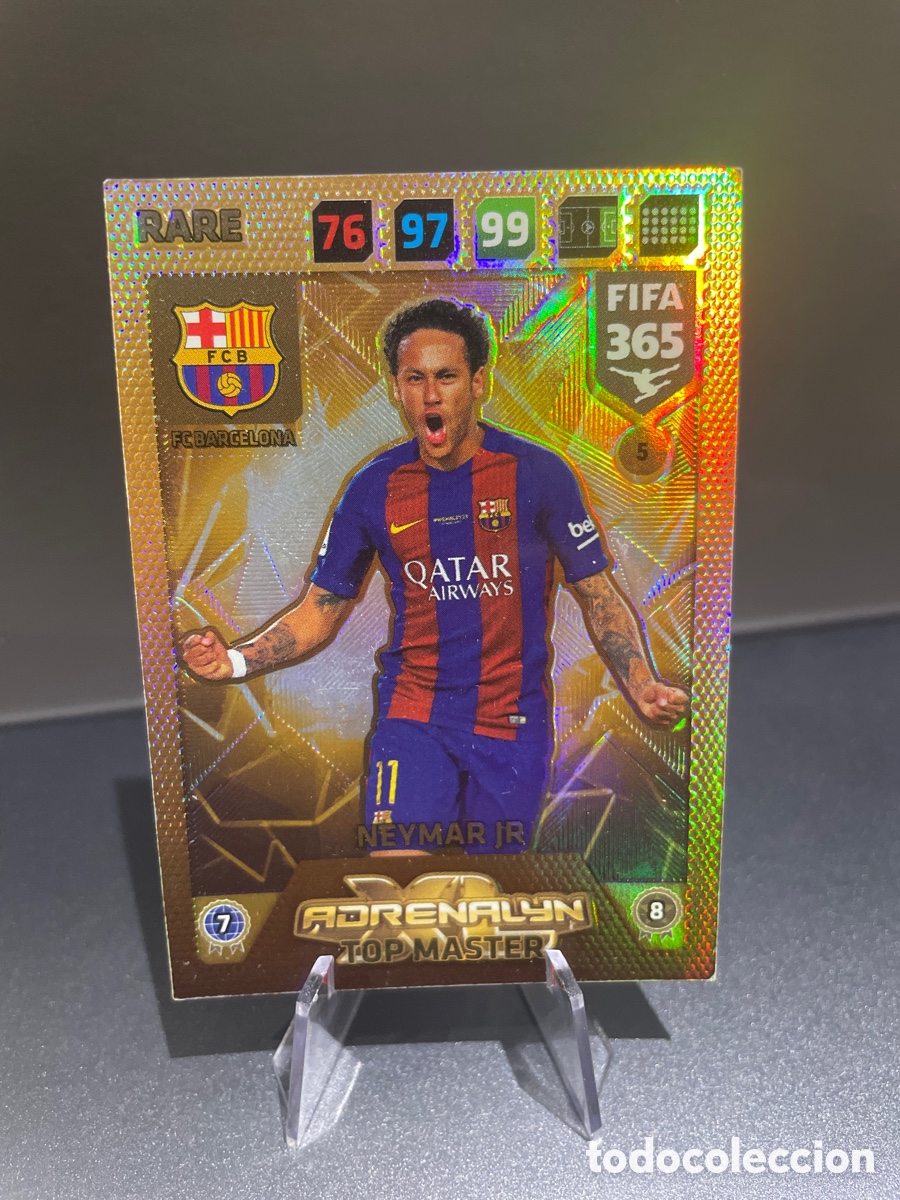 Cromos de F&uacute;tbol: Neymar Jr 5 Rare Top Master Panini Adrenalyn FIFA 365 2018-19 FC Barcelona