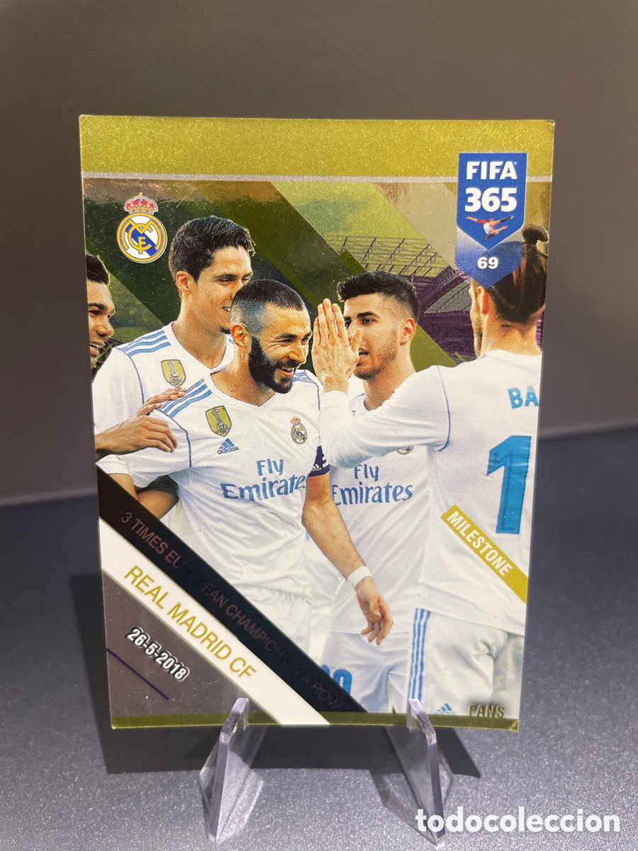 Cromos de F&uacute;tbol: Real Madrid 69 Fans Milestone Panini Adrenalyn FIFA 365 Benzema Bale Asensio