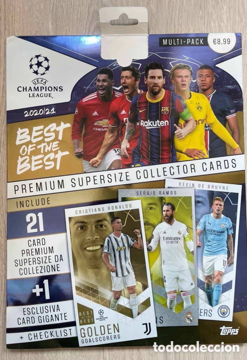 Cromos de F&uacute;tbol: Multi-pack Best of the Best 2020-21 incluye card exclusiva + 21 cards + check-list