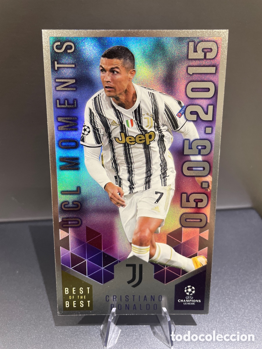 Cromos de F&uacute;tbol: Cristiano Ronaldo 159 UCL Moments Best of the Best UCL 2020-21 Topps Juventus