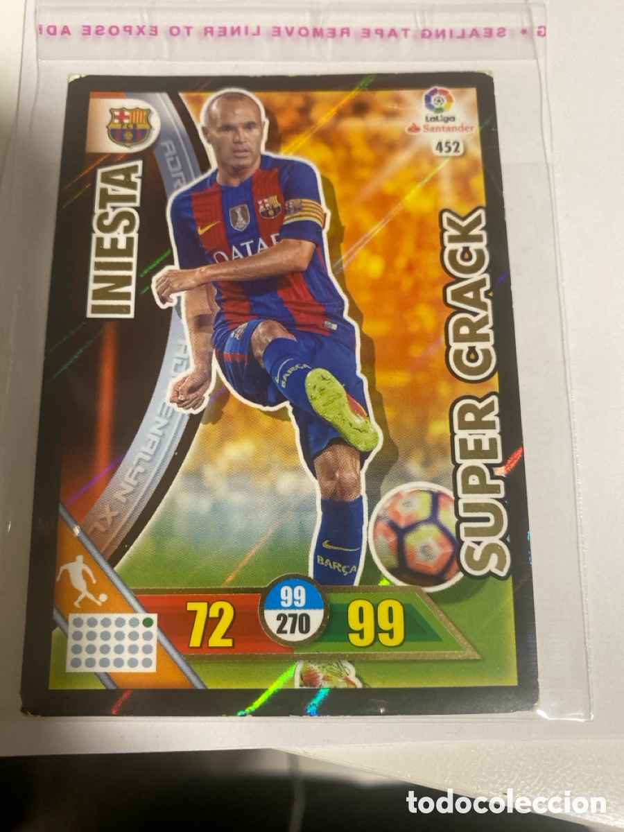 Cromos de F&uacute;tbol: Iniesta Supercrack Adrenalin XL 16/17