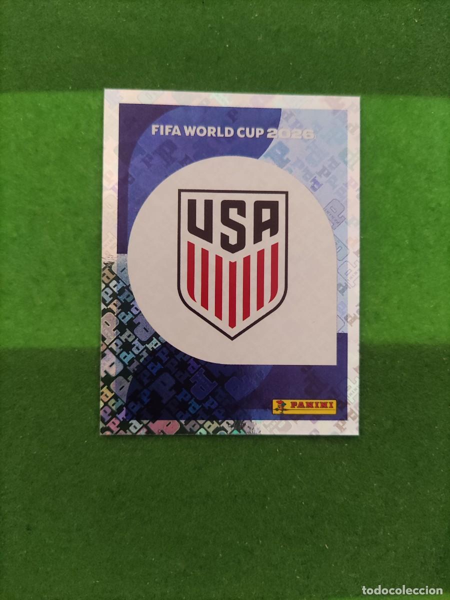Cromos de F&uacute;tbol: Escudo Estados Unidos USA 1 Sticker Mundial 2026 FIFA World Cup / Sin pegar