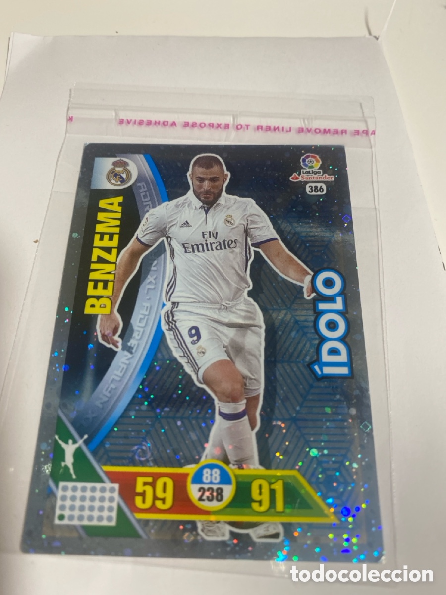 Cromos de F&uacute;tbol: Benzema Idolo Adrenalin XL 16/17