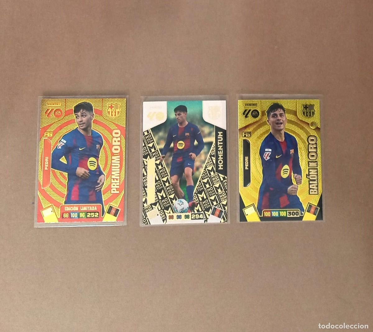 Football Stickers: PACK PEDRI MOMENTUM PREMIUM ORO BALON DE ORO ADRENALYN 25 26 2025 2026 PANINI BARCELONA