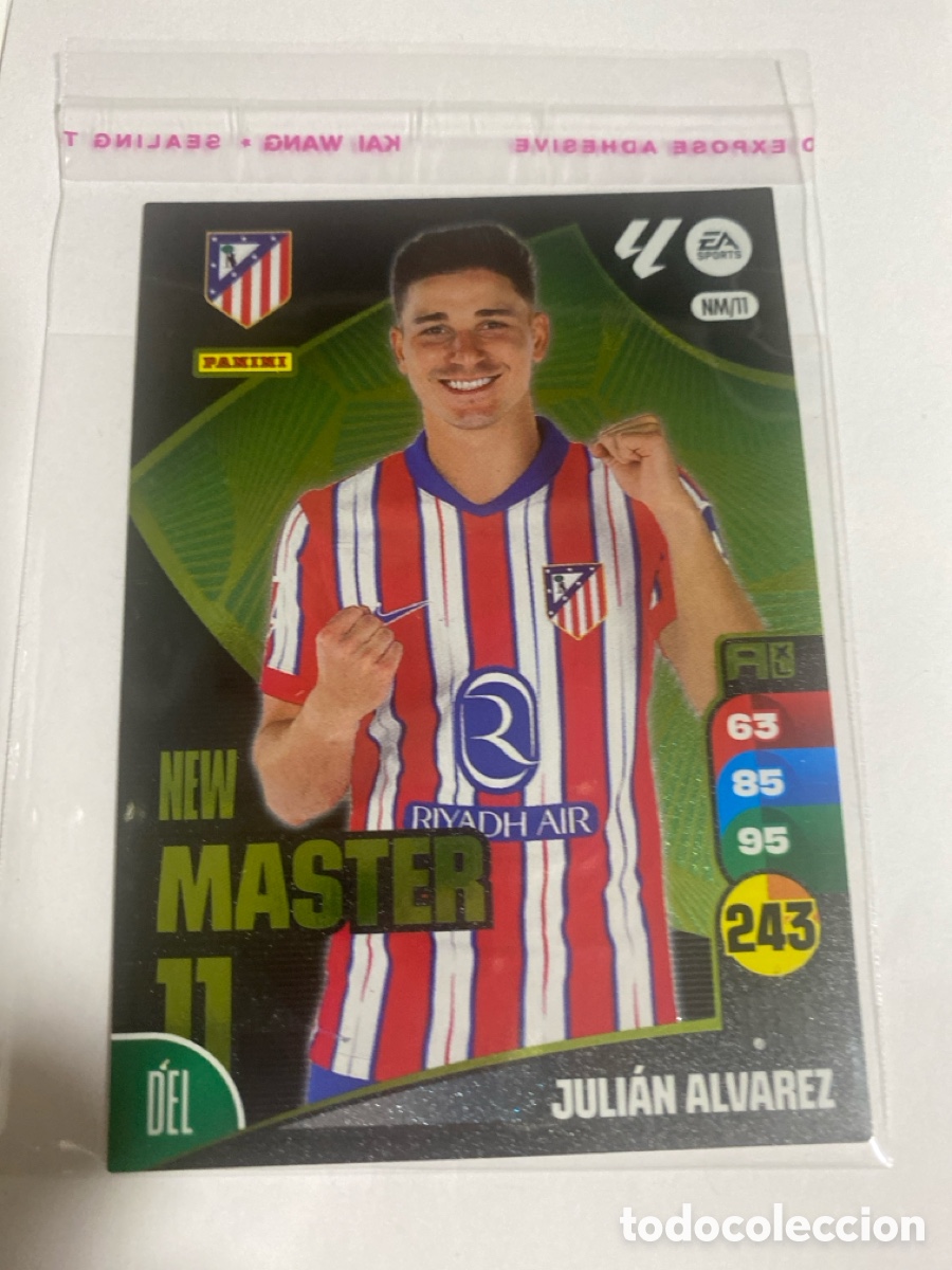 Football Stickers: Juli&aacute;n &Aacute;lvarez New M&aacute;ster 11 Adrenalin XL 24/25