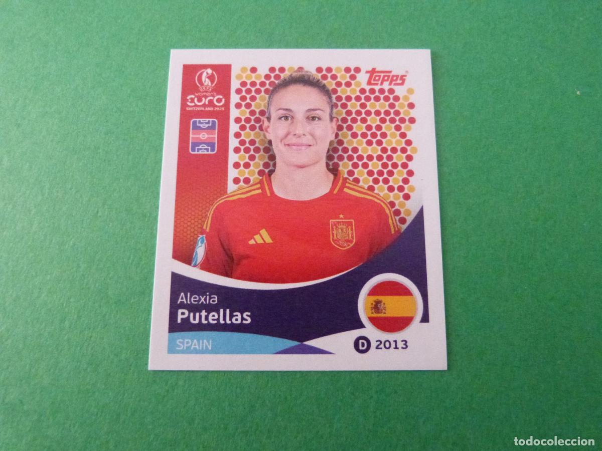 Cromos de F&uacute;tbol: CROMO FUTBOL ALEXIA PUTELLAS ESPA&Ntilde;A SIN PEGAR N&ordm; 100 EUROCOPA EURO FEMENINA SUIZA 2025 TOPPS