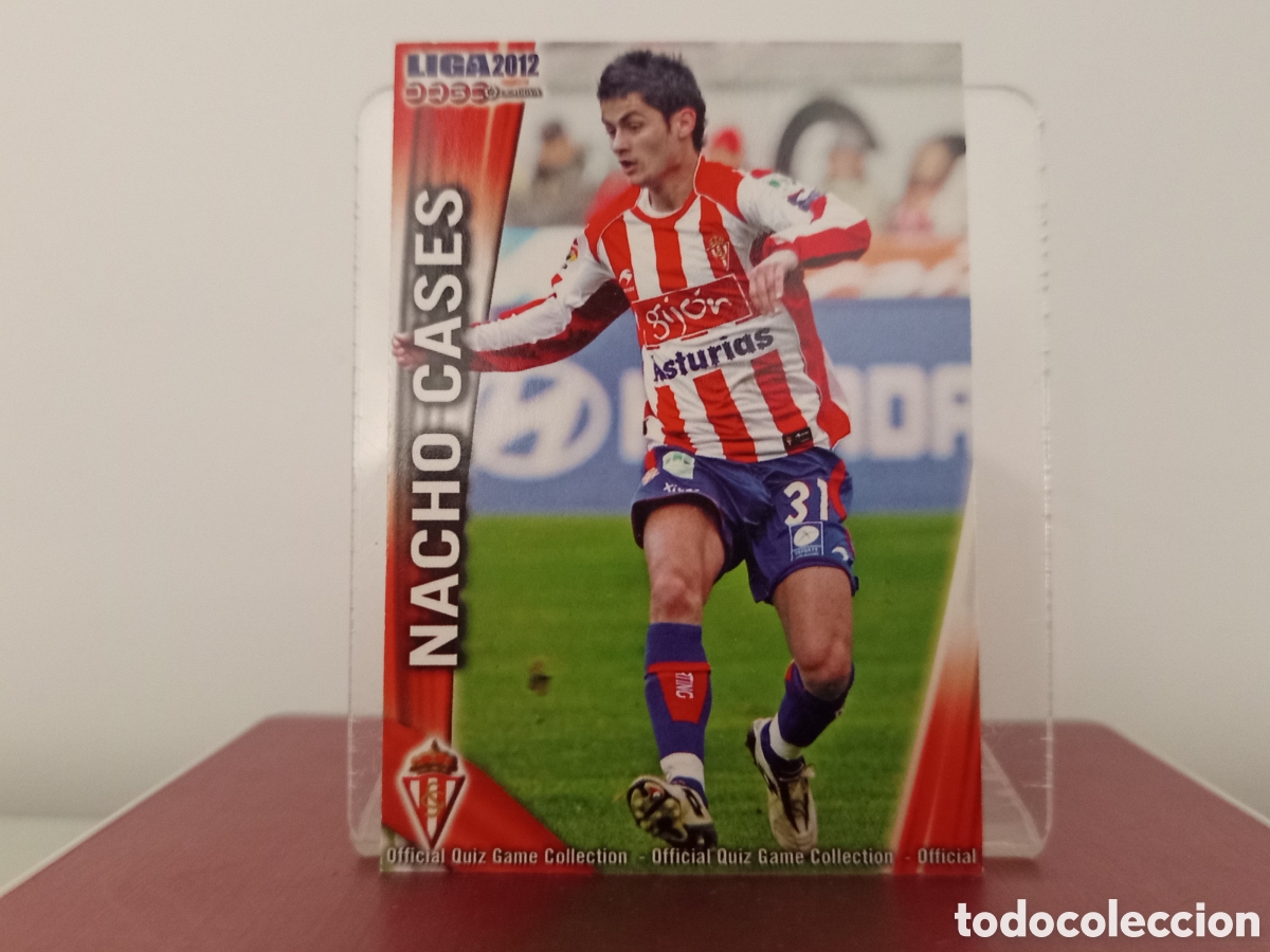 Cartes &agrave; collectionner de Football: ❇️ CROMO ⚽ NACHO CASES SPORTING DE GIJ&Oacute;N FICHAS LIGA QUIZ 11 12 2011 2012 MUNDICROMO ❇️