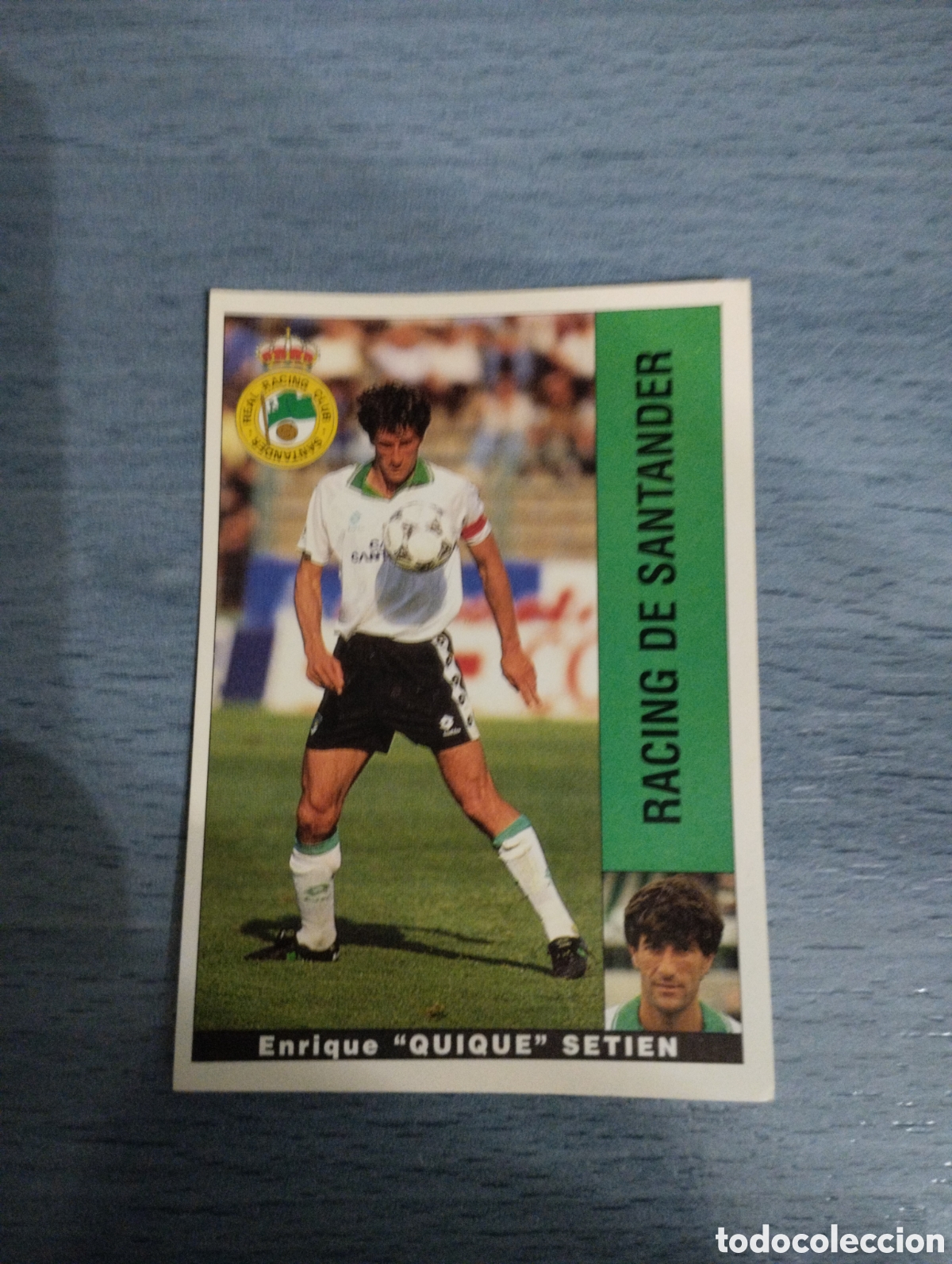 Cartes &agrave; collectionner de Football: Cromo Panini liga 95 96 quique setien Racing de Santander sin pegar