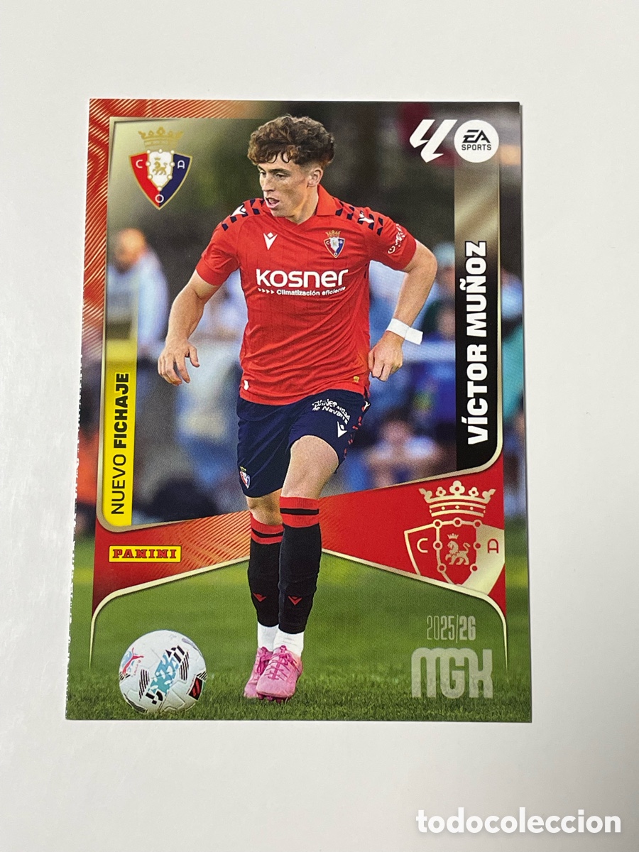 Cartes &agrave; collectionner de Football: V&iacute;ctor Mu&ntilde;oz Osasuna Panini Megacracks 2025/26 #455 nuevo fichaje.