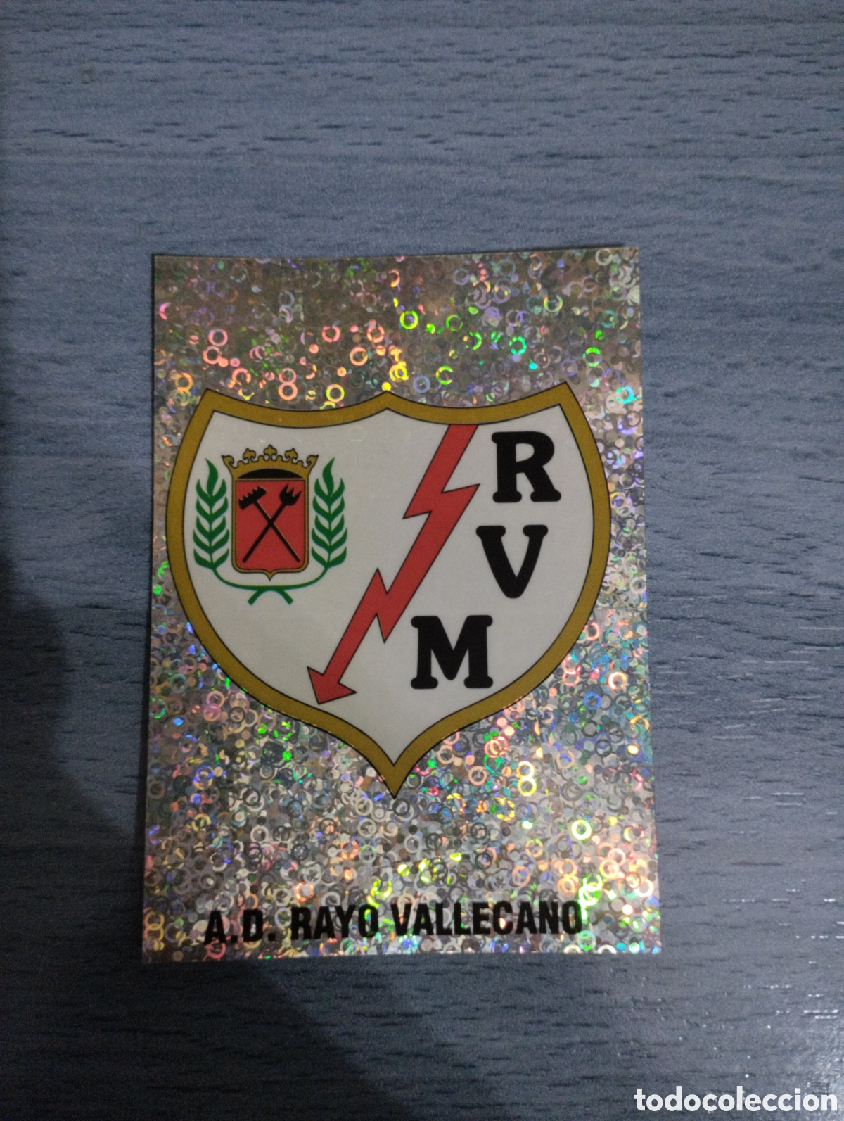 Cromos de F&uacute;tbol: Cromo Panini liga 95 96 escudo rayo vallecano sin pegar