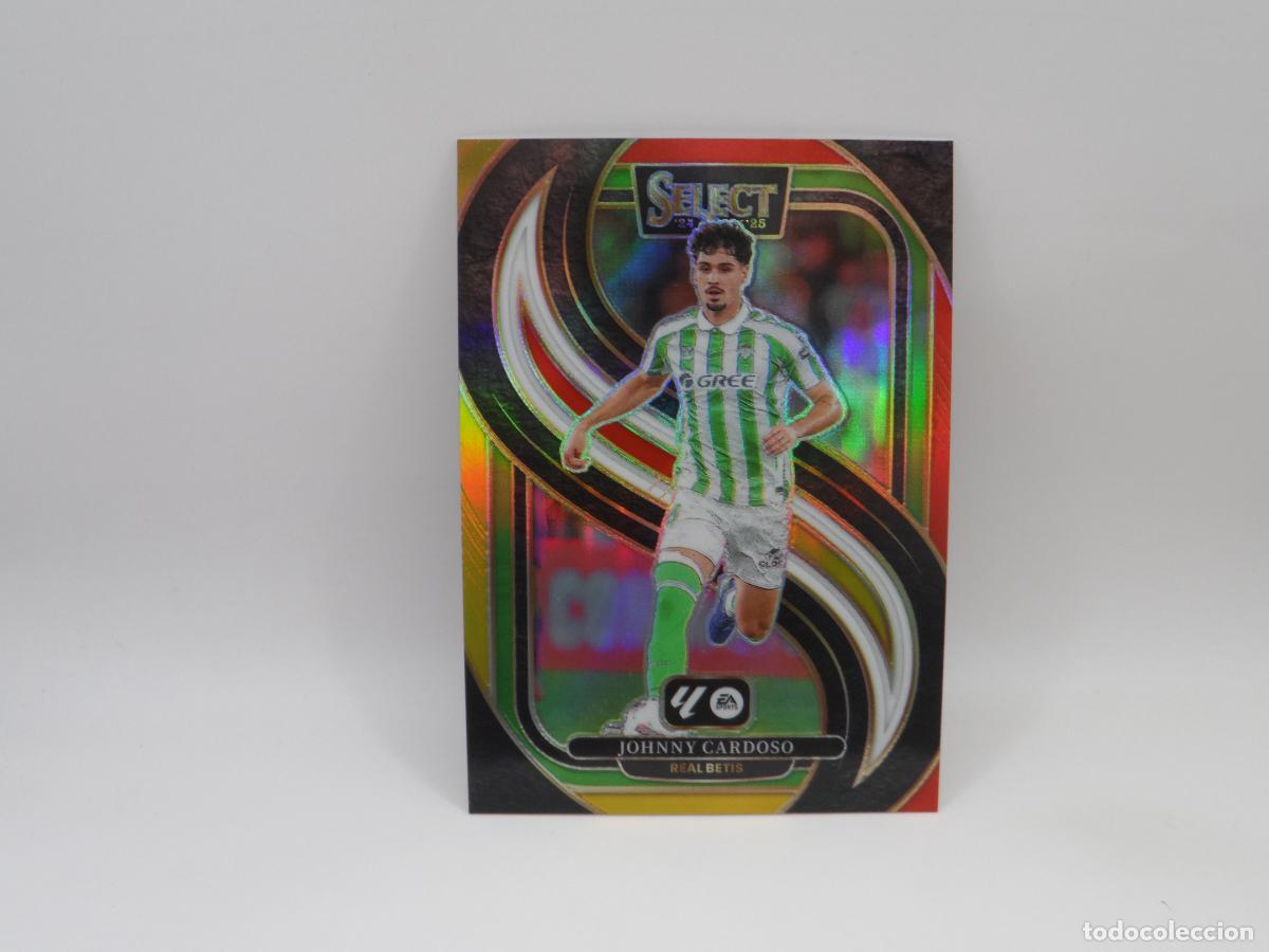Cromos de F&uacute;tbol: 132 JOHNNY CARDOSO PARALELA MULTICOLOR BETIS PANINI SELECT 2024 2025 24 25 LIGA