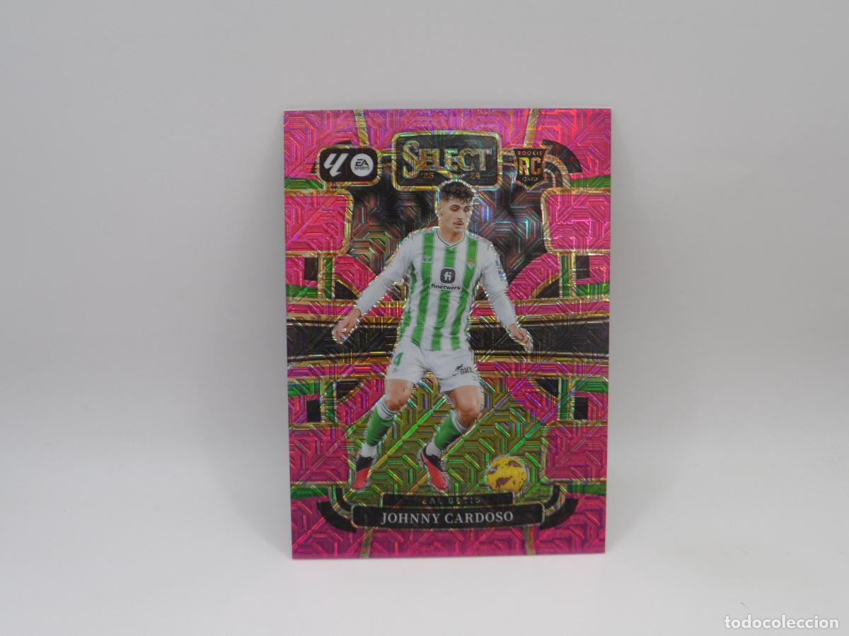 Cromos de F&uacute;tbol: 63 JOHNNY CARDOSO ROOKIE NUMERADA /115 PINK MOJO BETIS PANINI SELECT LIGA 2023 2024 23 24 PRIZM