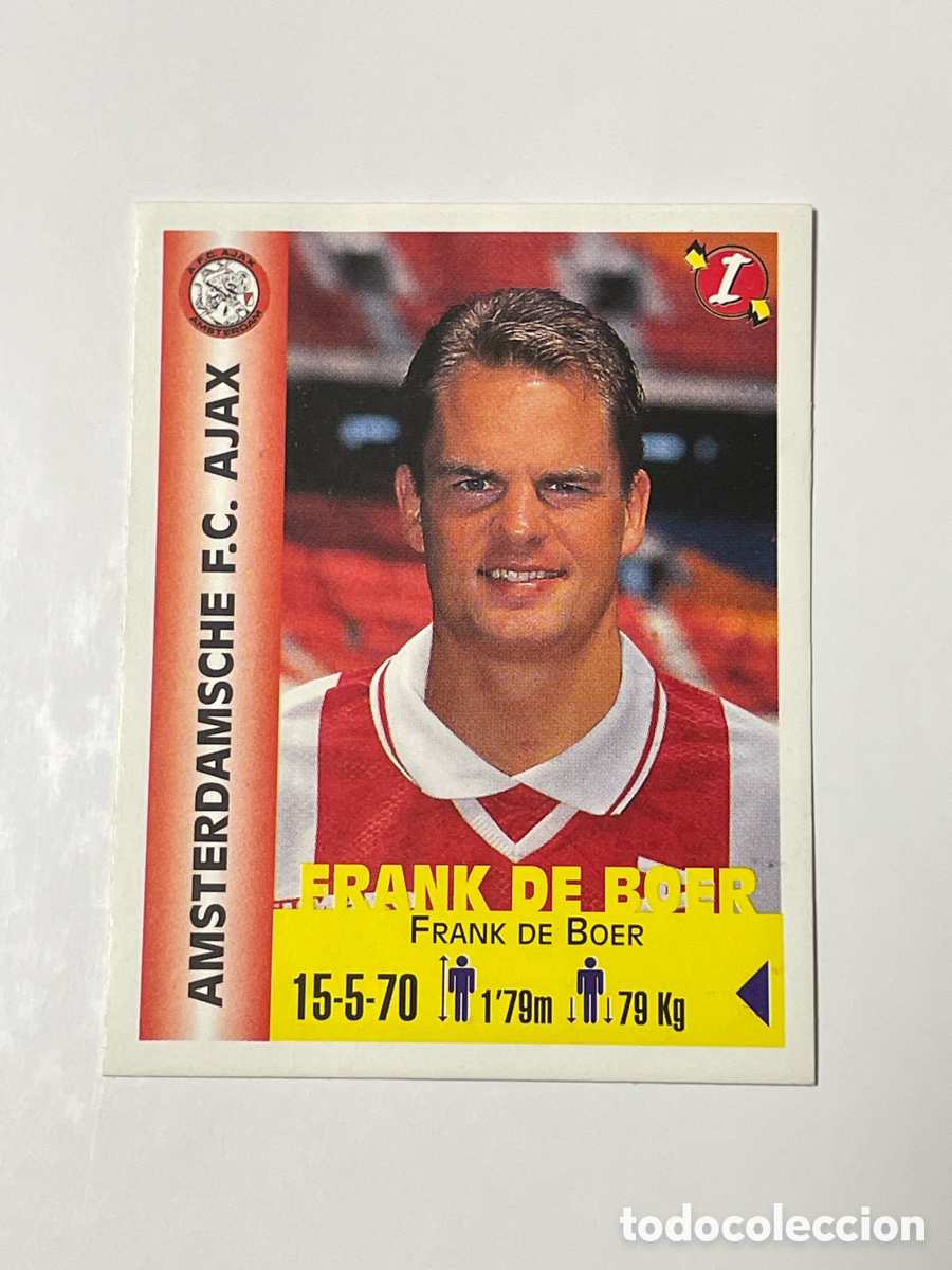 Cromos de F&uacute;tbol: Frank De Boer Ajax Panini Equipos de Europa 1999 #4