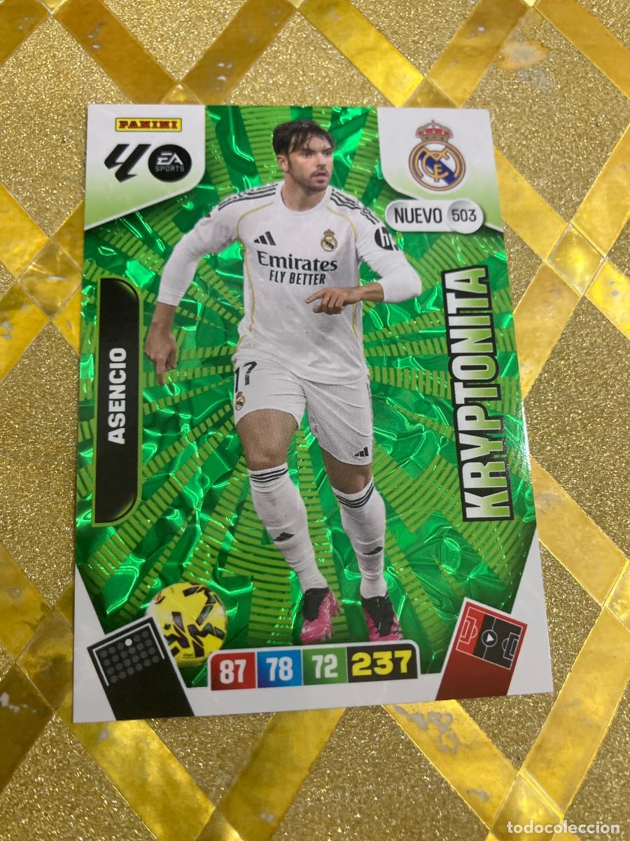 Cromos de F&uacute;tbol: CROMO FUTBOL NUMERO 503 ASENCIO REAL MADRID KRYPTONITA ADRENALYN XL 2025 2026 PANINI !