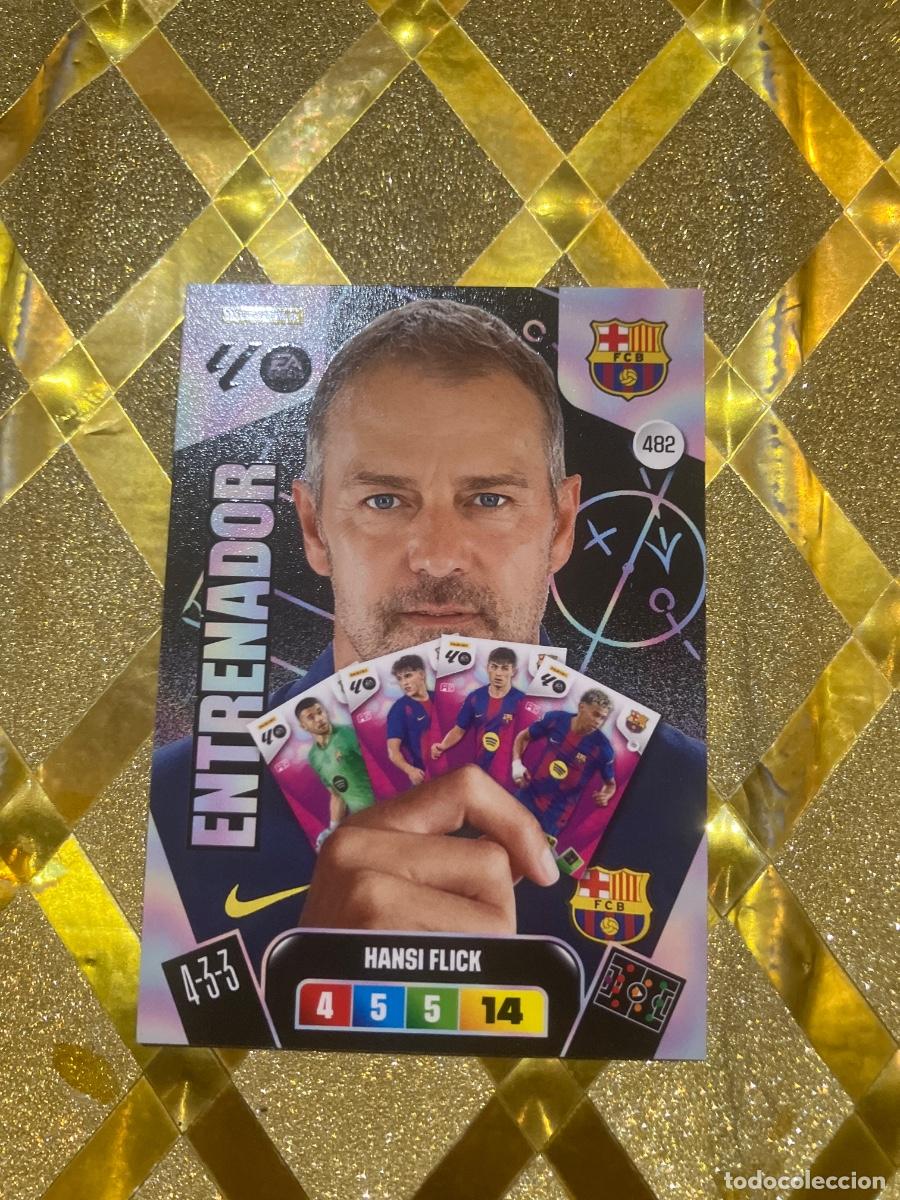 Football Stickers: CROMO DE FUTBOL NUMERO 482 HANSI FLICK BARCELONA PLUS ENTRENADOR ADRENALYN XL 2025 2026 PANINI !
