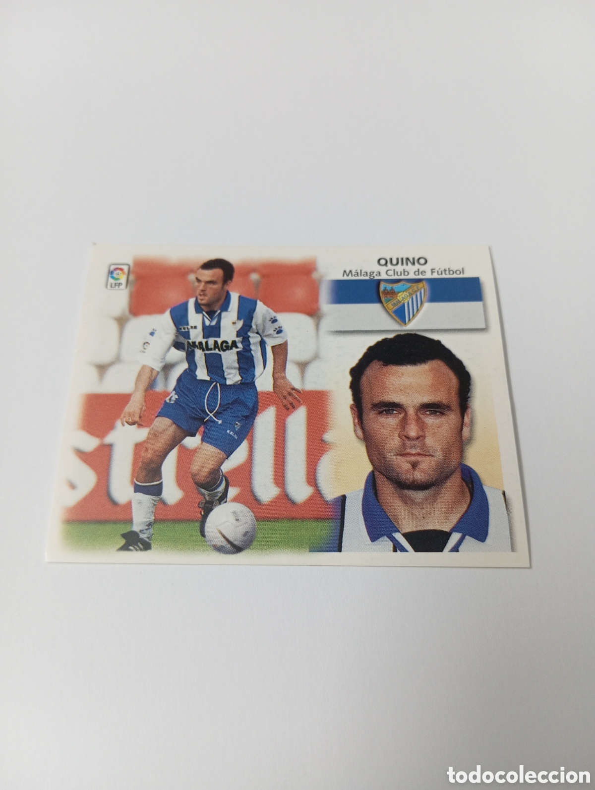 Cromos de F&uacute;tbol: QUINO BAJA M&aacute;laga LIGA ESTE 1999 2000 PANINI 99 00 NUEVO SIN PEGAR