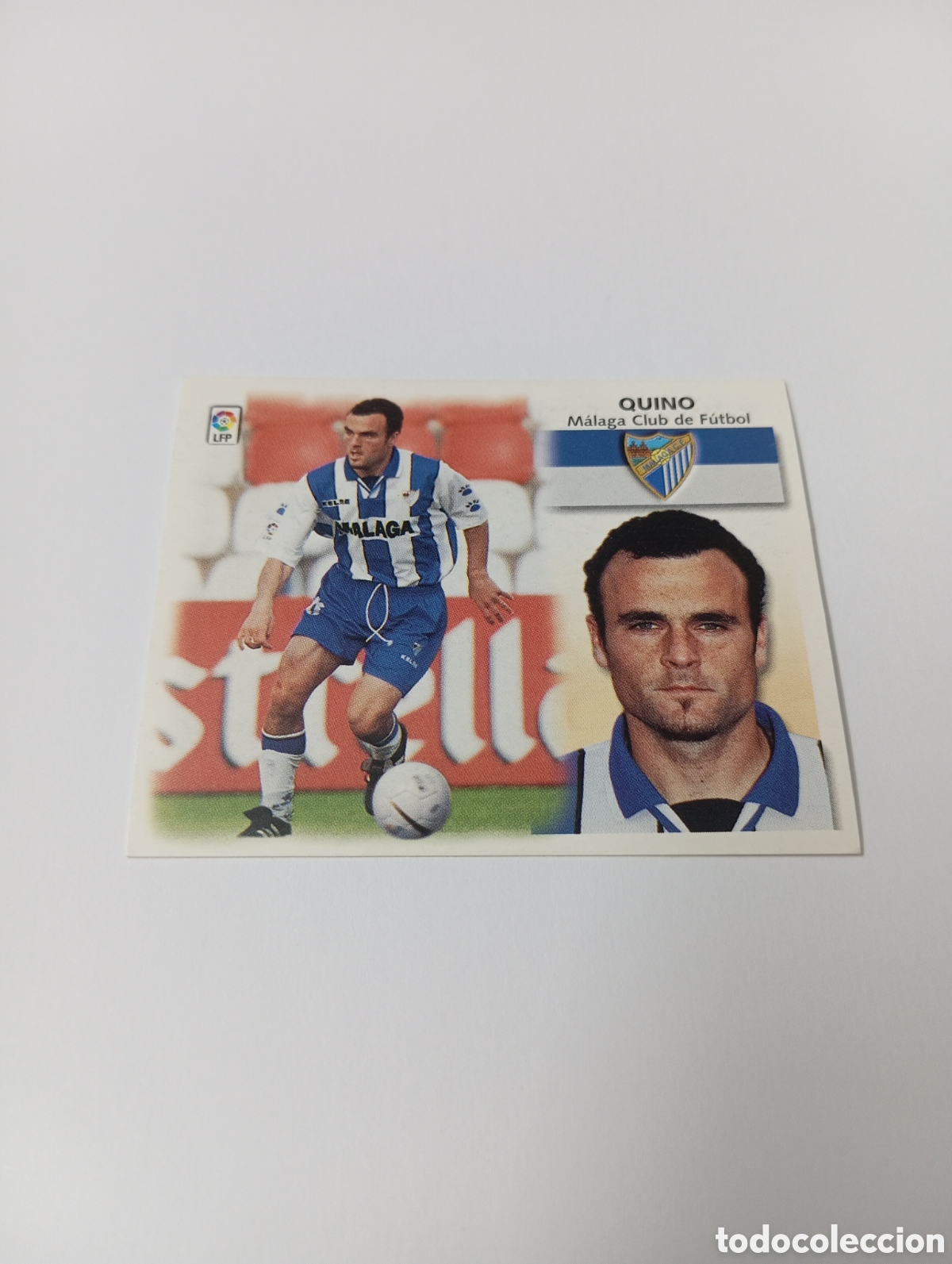 Cromos de F&uacute;tbol: QUINO BAJA M&aacute;laga LIGA ESTE 1999 2000 PANINI 99 00 NUEVO SIN PEGAR