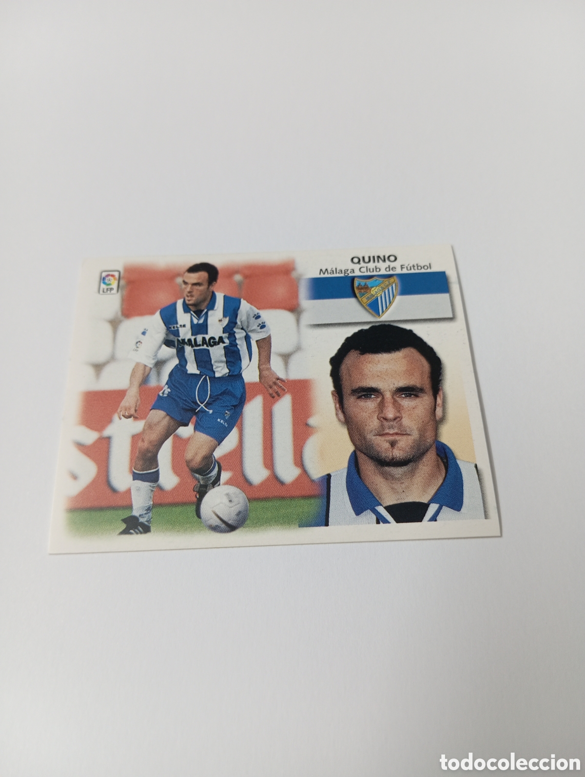 Cromos de F&uacute;tbol: QUINO BAJA M&aacute;laga LIGA ESTE 1999 2000 PANINI 99 00 NUEVO SIN PEGAR