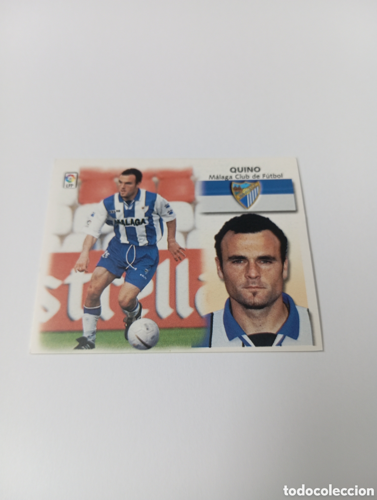 Cromos de F&uacute;tbol: QUINO BAJA M&aacute;laga LIGA ESTE 1999 2000 PANINI 99 00 NUEVO SIN PEGAR
