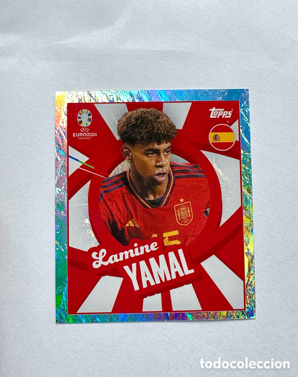 Cromos de F&uacute;tbol: UEFA EURO 2024 ALEMANIA STICKER LAMINE YAMAL ESPA&Ntilde;A # ESP PTW TOPPS