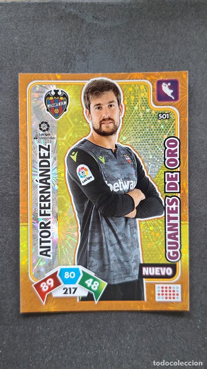Cromos de F&uacute;tbol: L1 AITOR FERNANDEZ LEVANTE U. D. 501 NUEVO GUANTES DE ORO PANINI ADRENALYN XL LIGA 2019/20 19 20