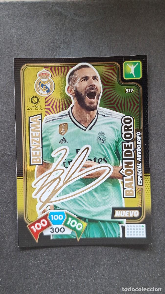 Cromos de F&uacute;tbol: L1 BENZEMA REAL MADRID 517 NUEVO BALON DE ORO AUTOGRAFO PANINI ADRENALYN XL LIGA 2019/20 19 20