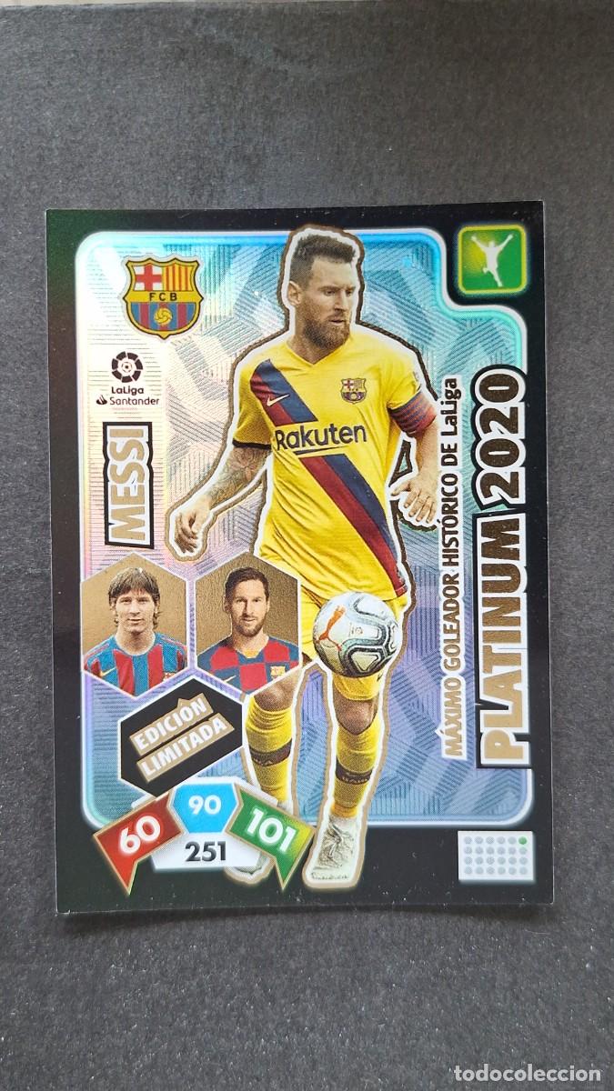 Cromos de F&uacute;tbol: L1 MESSI F. C. BARCELONA PLATINUM 2020 EDICION LIMITADA PANINI ADRENALYN XL LIGA 2019/20 19 20