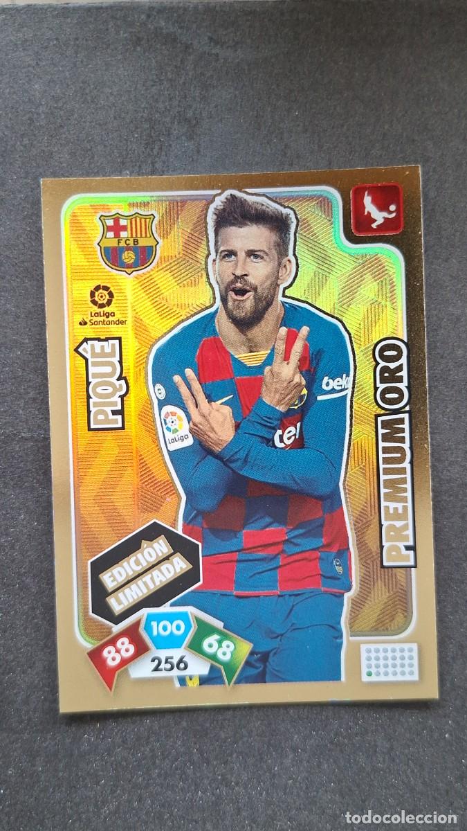 Cromos de F&uacute;tbol: L1 PIQUE F. C. BARCELONA PREMIUM ORO EDICION LIMITADA PANINI ADRENALYN XL LIGA 2019/20 19 20