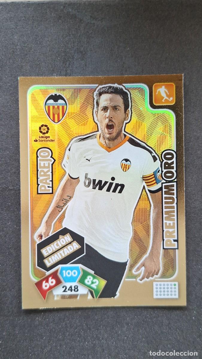 Cromos de F&uacute;tbol: L1 PAREJO VALENCIA C. F. PREMIUM ORO EDICION LIMITADA PANINI ADRENALYN XL LIGA 2019/20 19 20
