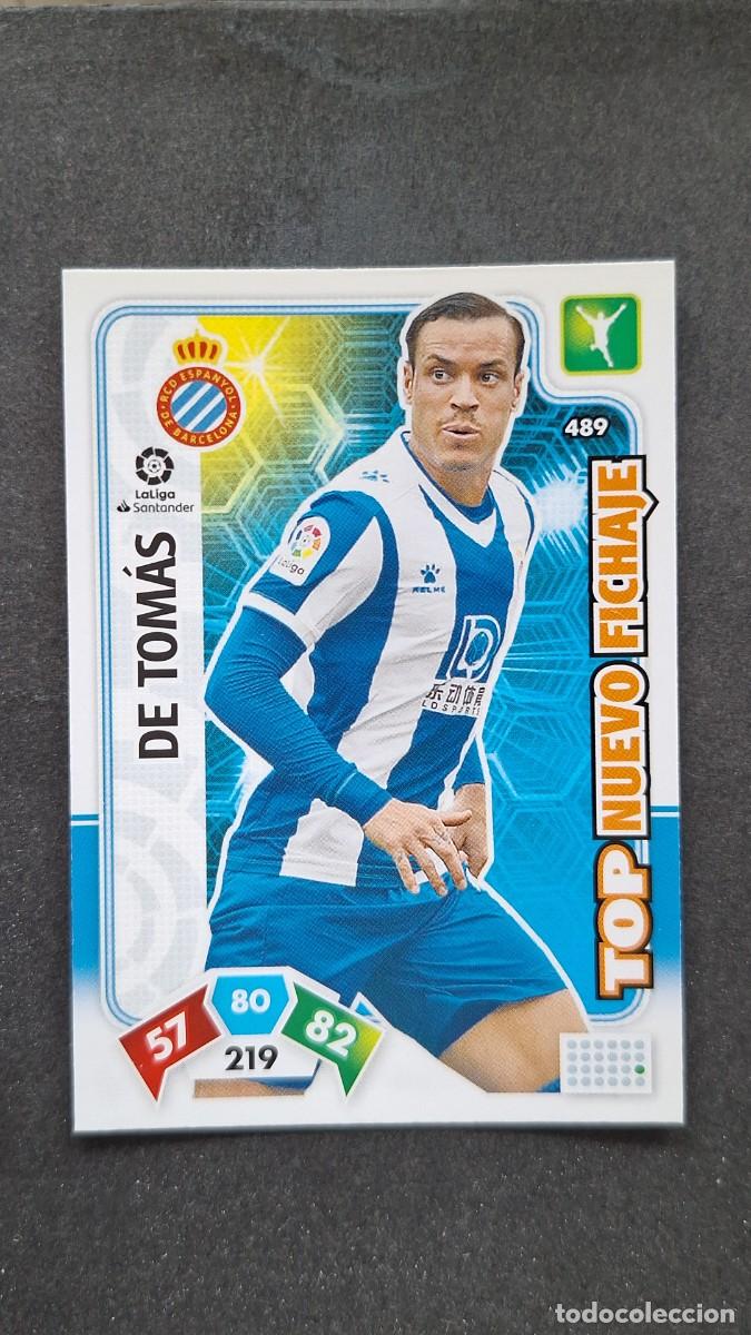 Cromos de F&uacute;tbol: L1 DE TOMAS R. C. D. ESPA&Ntilde;OL 489 TOP NUEVO FICHAJE PANINI ADRENALYN XL LIGA 2019/20 19 20