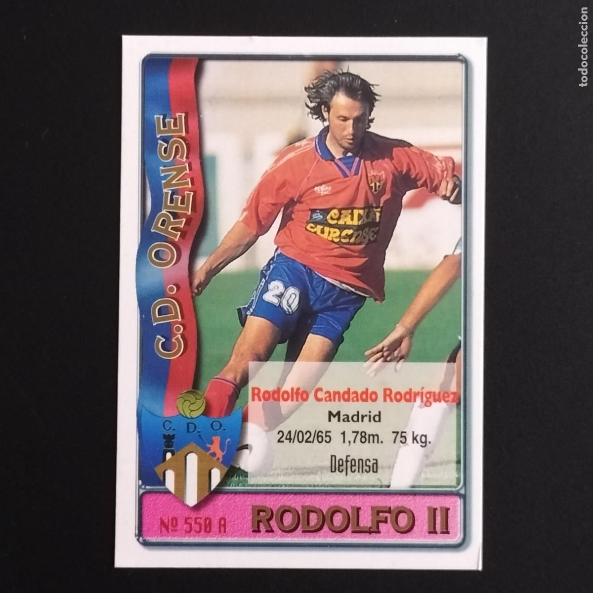 Cromos de F&uacute;tbol: 550 RODOLFO II Y MODESTO ORENSE CROMOS MUNDICROMO PLATINUM LIGA FUTBOL 1996 1997 96 97