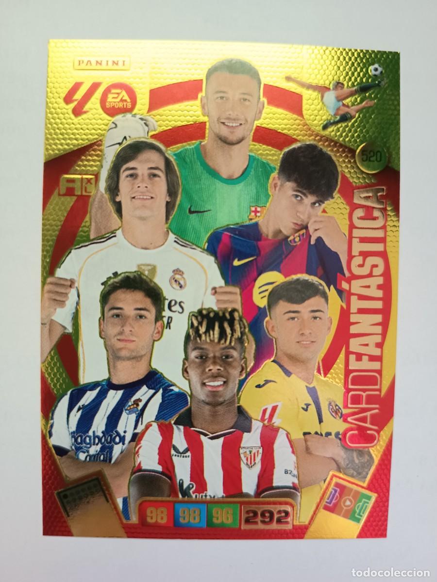 Cromos de Futebol: CARD 520 FANT&Aacute;STICA JOAN GARC&Iacute;A MARC BERNAL CARRERAS NICO - ADRENALYN XL LIGA 2025 2026 25 26 PANINI