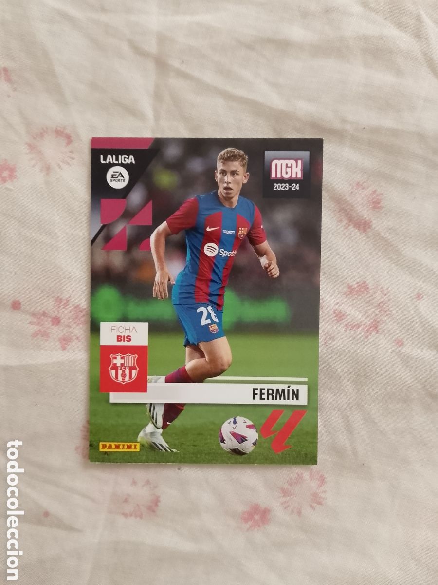 Figurine di Calcio: 106 BIS FERMIN LOPEZ ROOKIE CROMO FUTBOL BARCELONA BAR&Ccedil;A LIGA MEGACRACKS 2023-2024 MGK PANINI 23-24