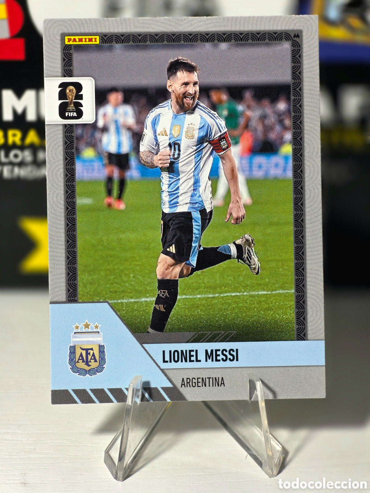 Figurine di Calcio: Lionel Messi Panini Prizm Monopoly Starter Pack World Cup 2026 Argentina