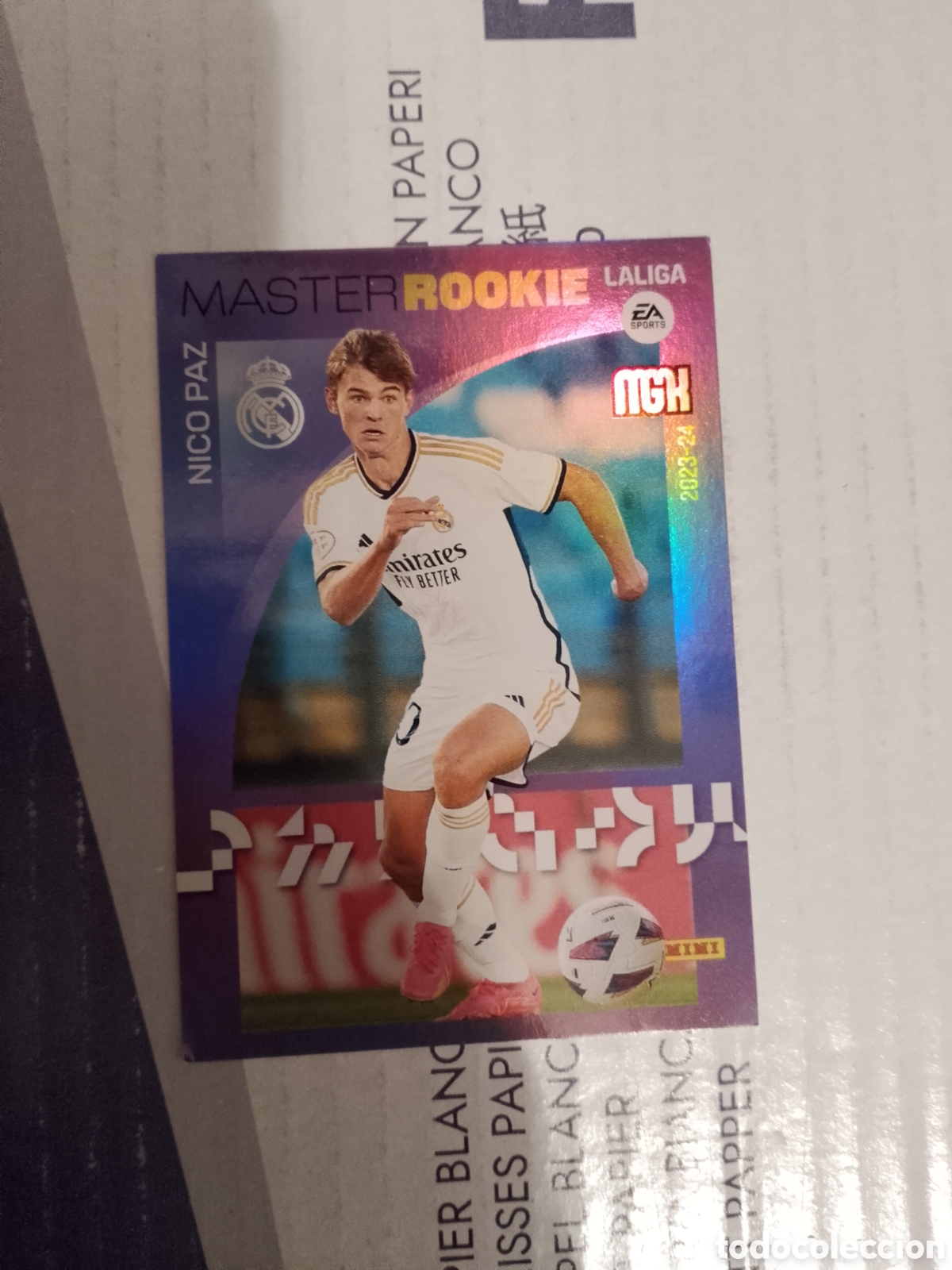Cromos de F&uacute;tbol: 514 NICO PAZ REAL MADRID MASTER ROOKIE CROMO FUTBOL LIGA PANINI MEGACRACKS 2023-2024 MGK 23-24