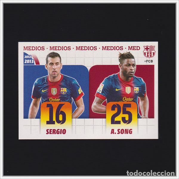 Cromos de F&uacute;tbol: COLECCI&Oacute;N OFICIAL BARCELONA 2012 2013 12 13 PANINI SERGIO BUSQUETS ALEX SONG 20 ALBUM LIGA BAR&Ccedil;A