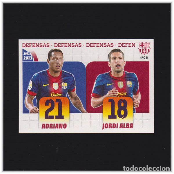 Cromos de F&uacute;tbol: COLECCI&Oacute;N OFICIAL BARCELONA 2012 2013 12 13 PANINI ADRIANO JORDI ALBA 19 ALBUM LIGA BAR&Ccedil;A