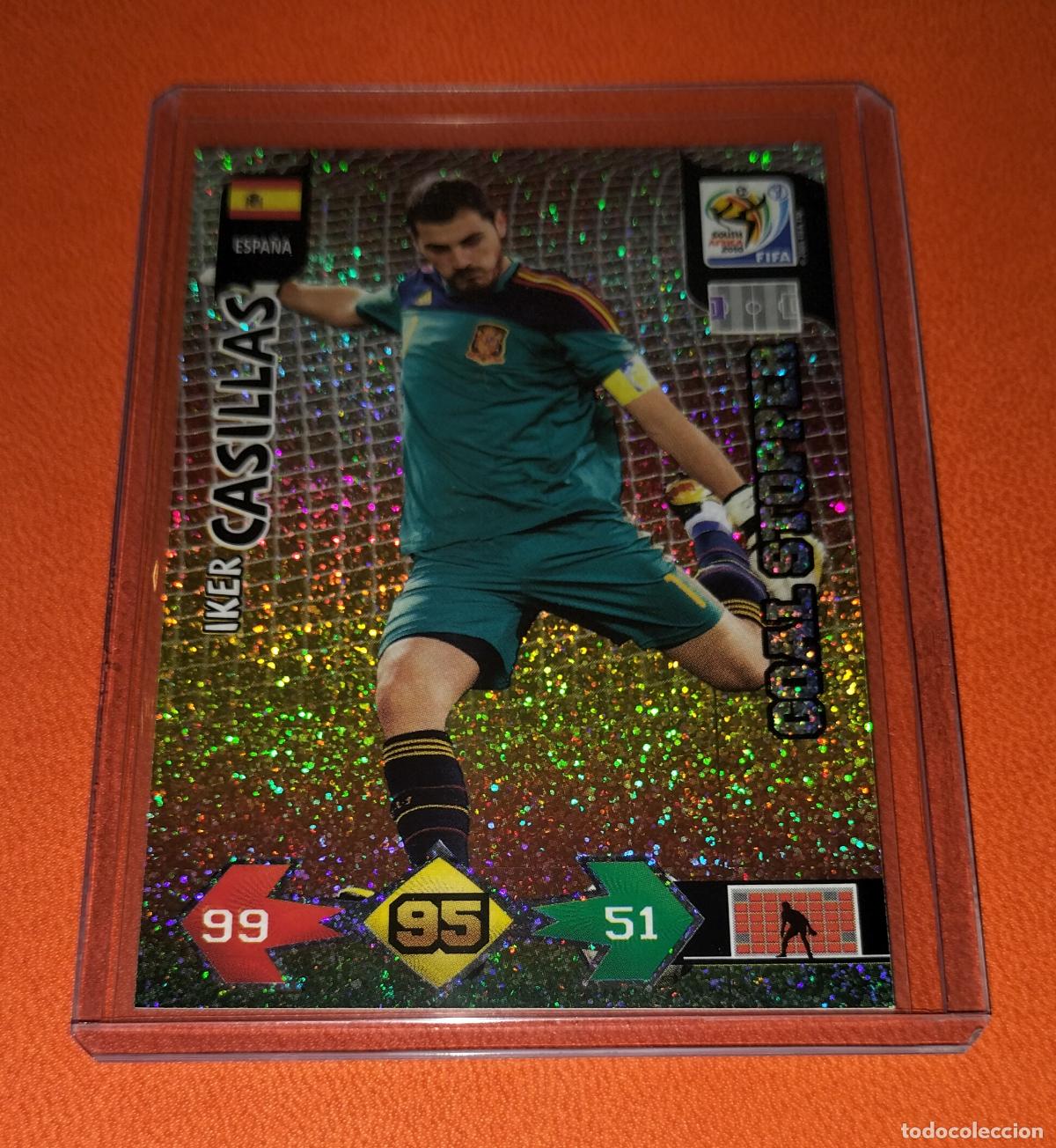 Cromos de F&uacute;tbol: IKER CASILLAS GOAL STOPPER ESPA&Ntilde;A CARD ADRENALYN XL FIFA WORLD CUP SOUTH AFRICA 2010 PANINI
