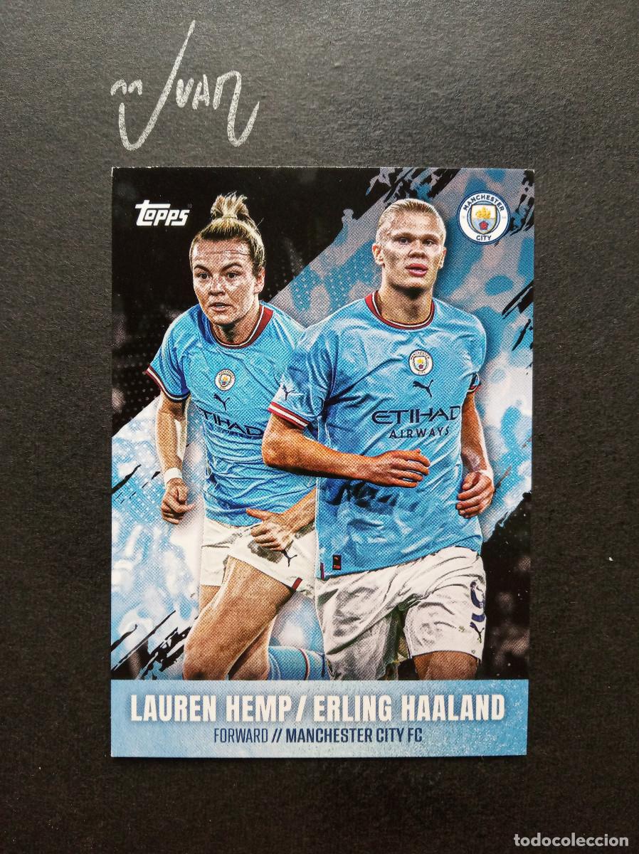 Cromos de F&uacute;tbol: DUAL CARD HAALAND & LAUREN HEMP MANCHESTER CITY WOMEN ⚽ TOPPS &reg; TEAM SET 2022 2023 22 23