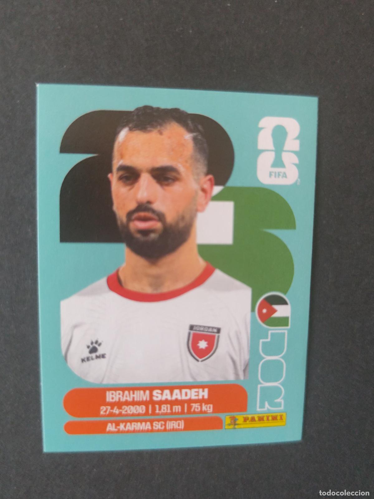 Cromos de F&uacute;tbol: JOR9 IBRAHIM SAADEH 9 JORDANIA MUNDIAL FIFA WORLD CUP 2026 STICKER PANINI SIN PEGAR