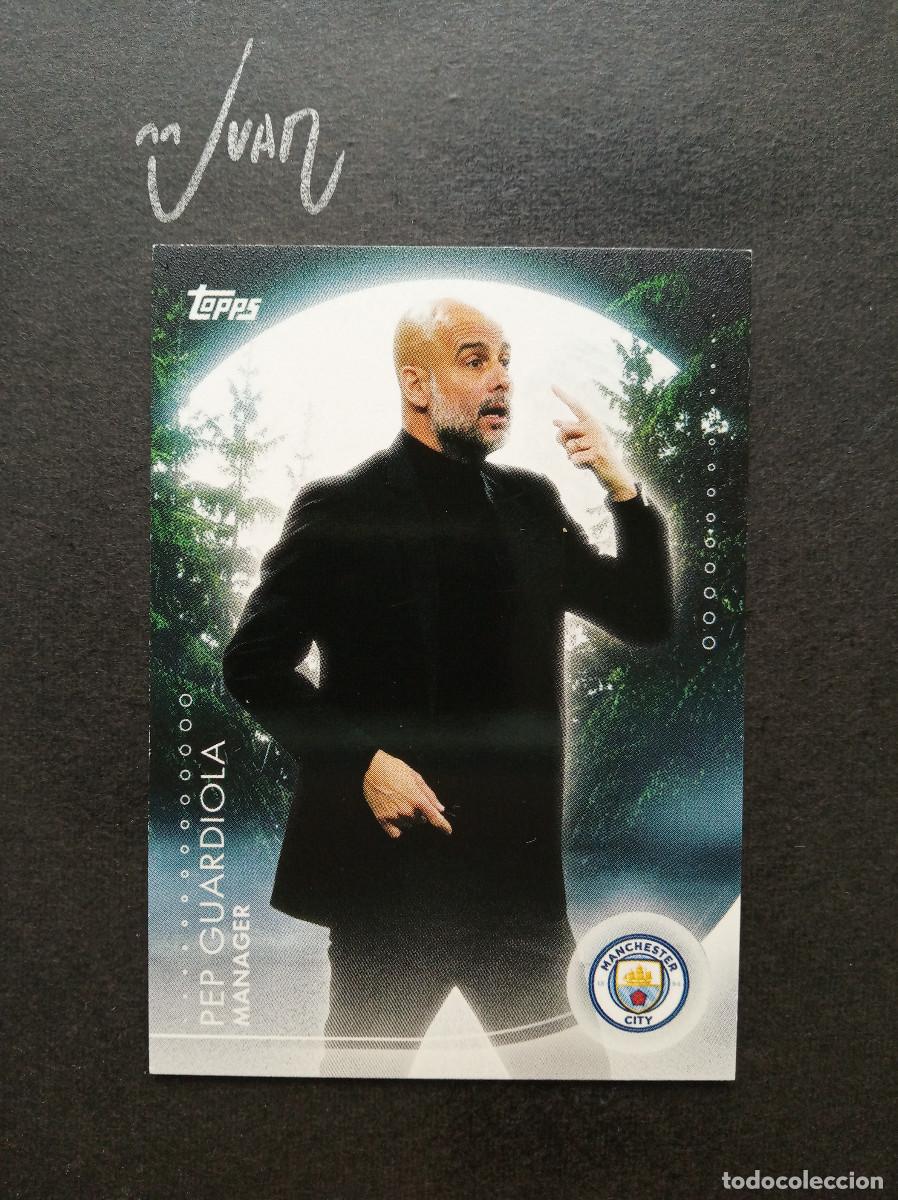 Cromos de F&uacute;tbol: MO-1 MOONSHINE PEP GUARDIOLA MANCHESTER CITY ⚽ TOPPS &reg; BLUE MOON 2024 2025 24 25 NUEVO