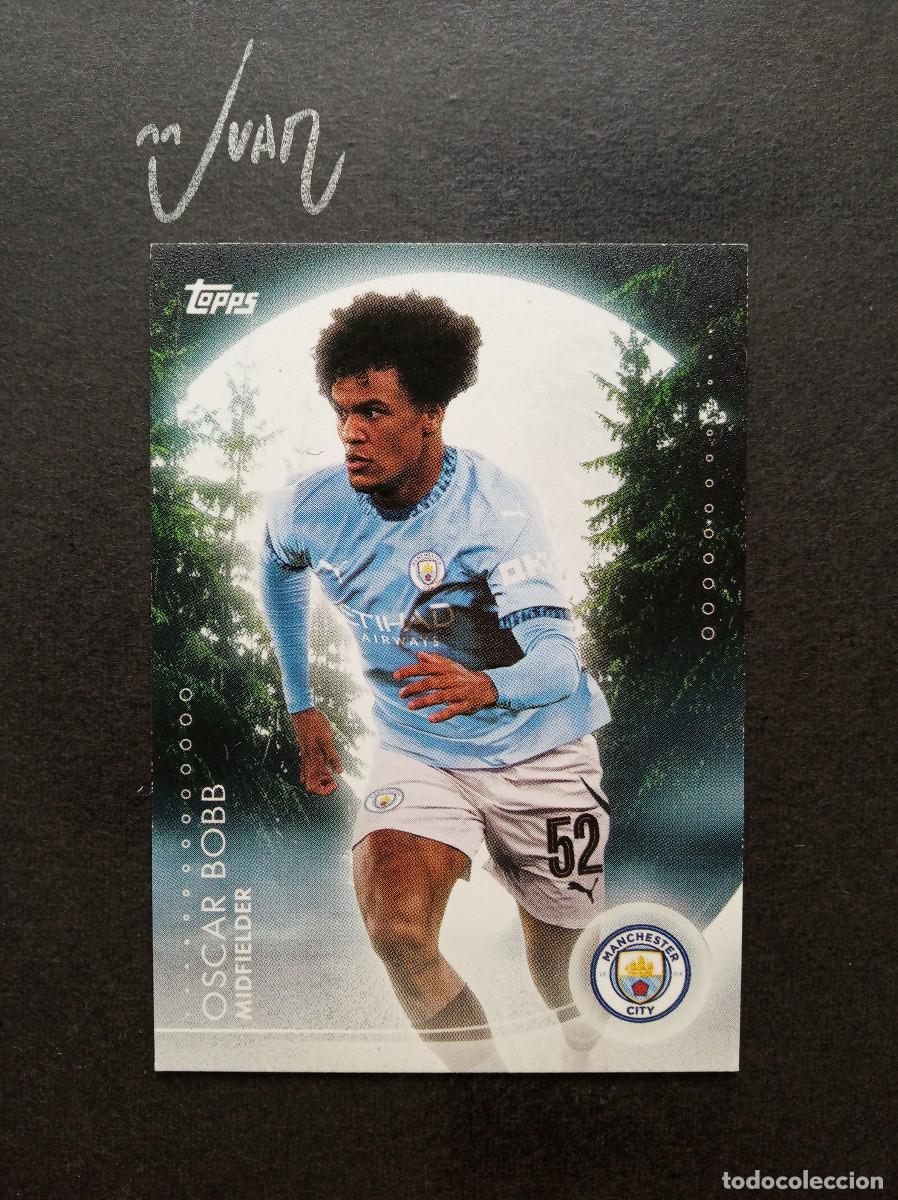 Cromos de F&uacute;tbol: MO-7 MOONSHINE OSCAR BOBB MANCHESTER CITY NORUEGA ⚽ TOPPS &reg; BLUE MOON 2024 2025 24 25 NUEVO