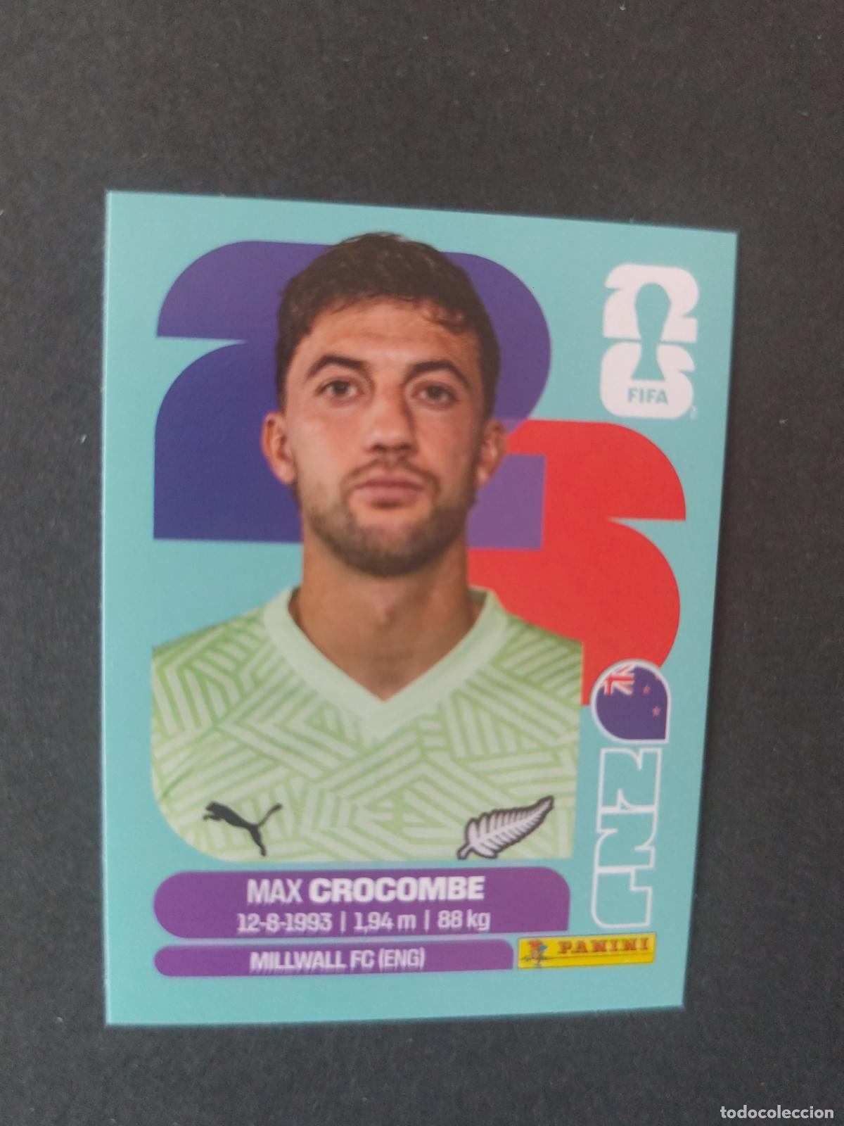 Cromos de F&uacute;tbol: NZL2 MAX CROCOMBE 2 NUEVA ZELANDA MUNDIAL FIFA WORLD CUP 2026 STICKER PANINI SIN PEGAR
